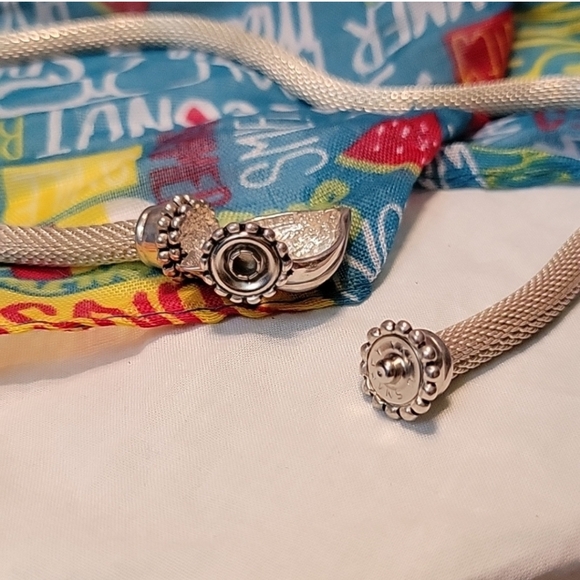 Joseph Esposito Vintage Sterling Heart Mesh Necklace - Picture 7 of 10